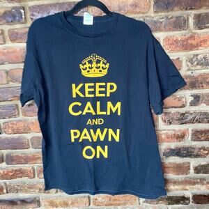 Delta Keep Calm and & Pawn On Pawn Stars Short Sleeve T-Shirt Men's Size Large